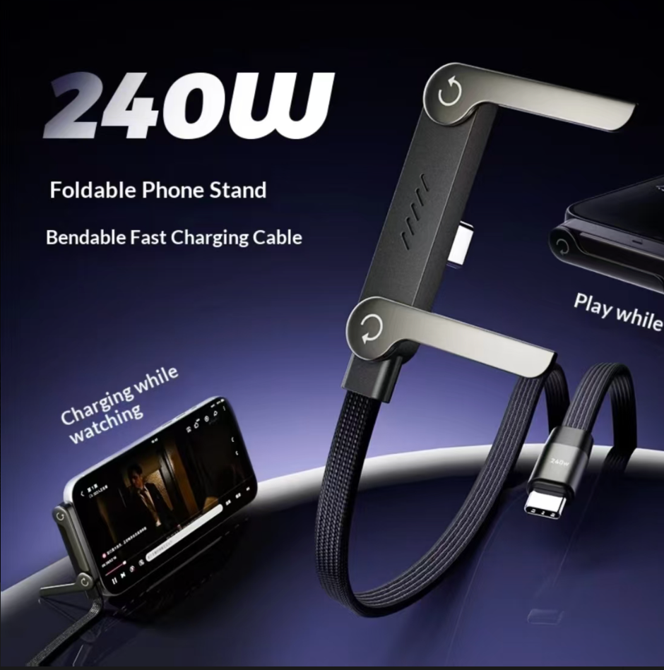 Charge ultra-rapide 240W & Support pliable intégré