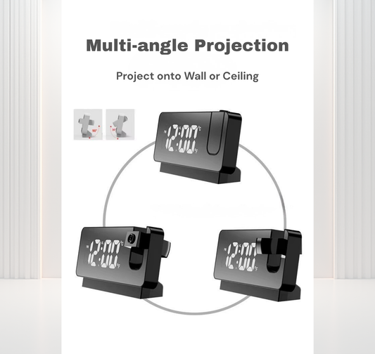 Horloge avec projection LED