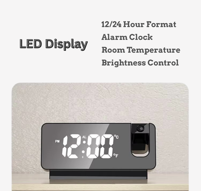 Horloge avec projection LED