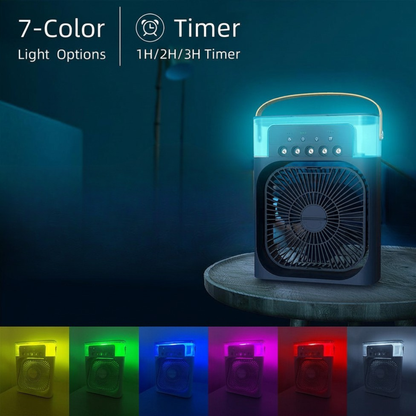 Mini ventilateur rafraîchissant RGB avec humidificateur