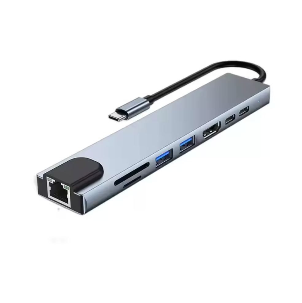 Adaptateur Hub Multi-fonction Type-C 8-en-1